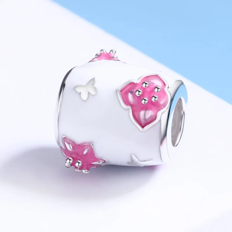 (image for) Pandora Style Flowers and Butterflies Charm - SCC446 - View 3