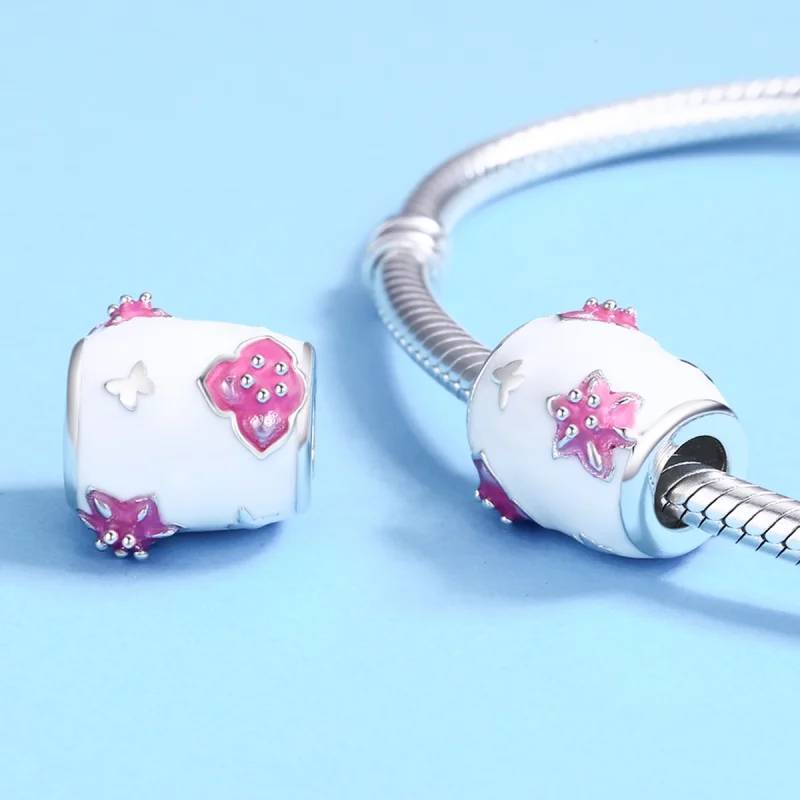 (image for) Pandora Style Flowers and Butterflies Charm - SCC446 - View 5