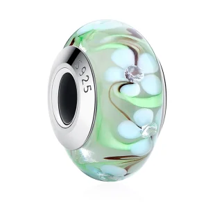 (image for) Pandora Style Flowers Murano Glass Charm - SCZ020