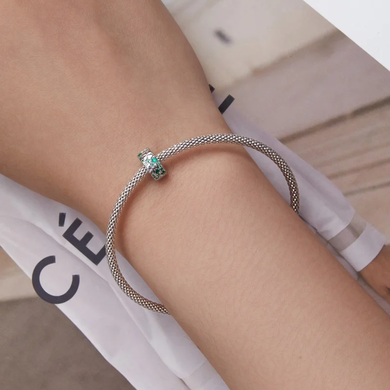 (image for) Pandora Style Four Leaf Clover Clip - BSC678 - View 6