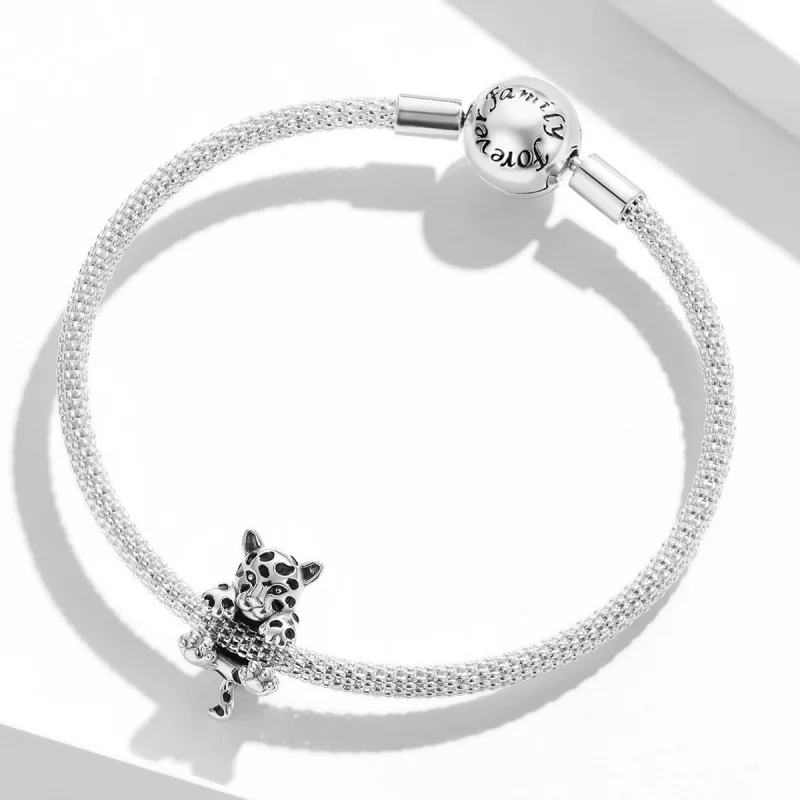 (image for) Pandora Style Funny Little Cheetah Charm - BSC556 - View 3