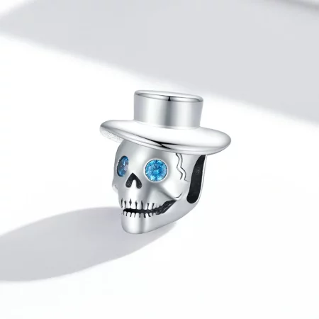 Pandora Style Gentleman Skull Charm - BSC525