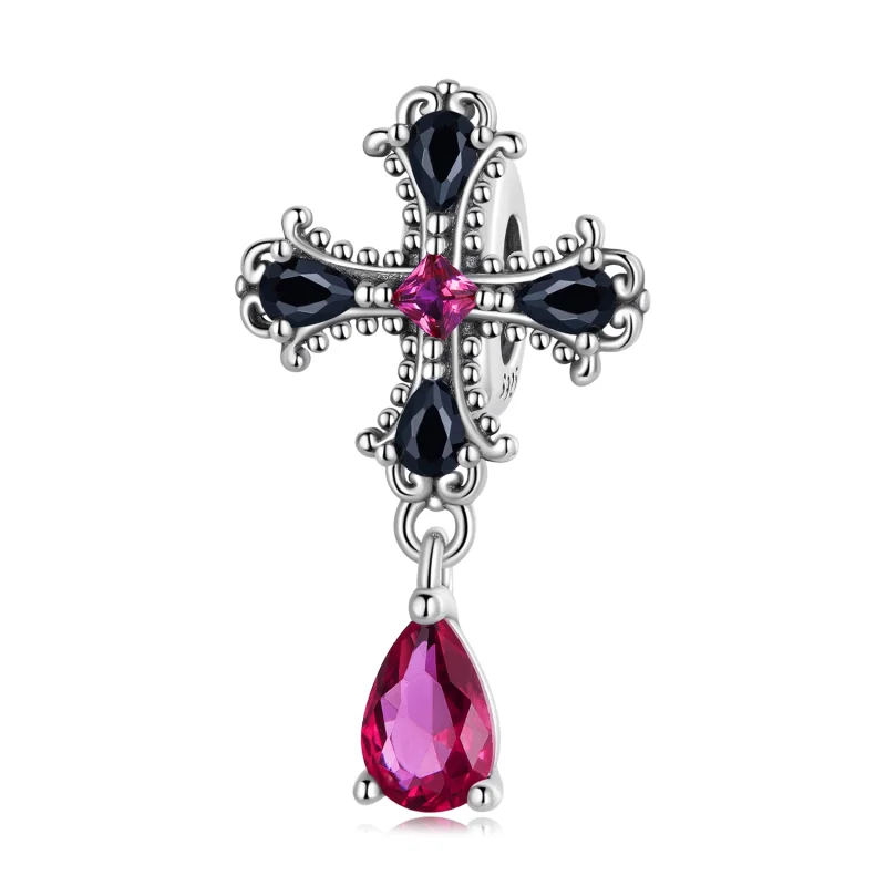 (image for) Pandora Style Gothic Cross Spacer Charm - SCC2381 - Product Image