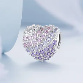 Pandora Style Gradient Heart Charm - BSC624 Pandora Style Gradient Heart Charm - BSC624
