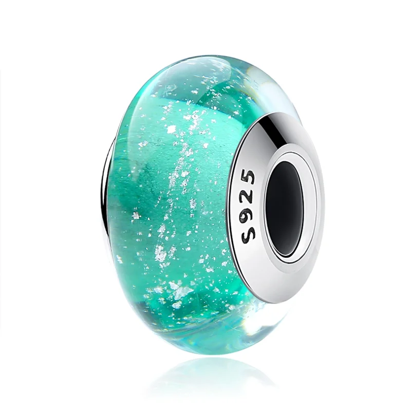 (image for) Pandora Style Green Murano Glass Charm - SCZ021 - View 2