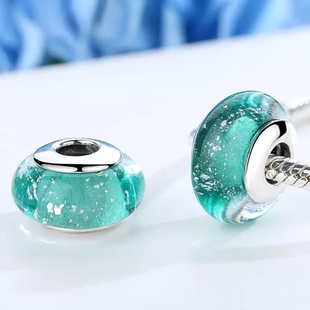 Pandora Style Green Murano Glass Charm - SCZ021