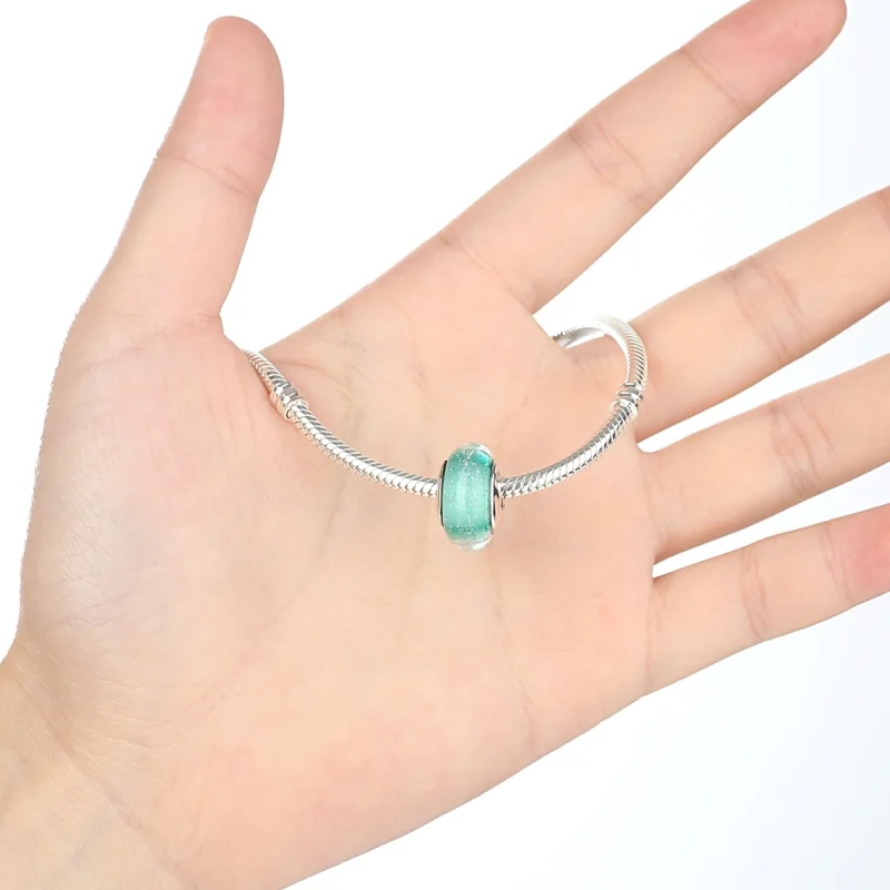 (image for) Pandora Style Green Murano Glass Charm - SCZ021 - View 5