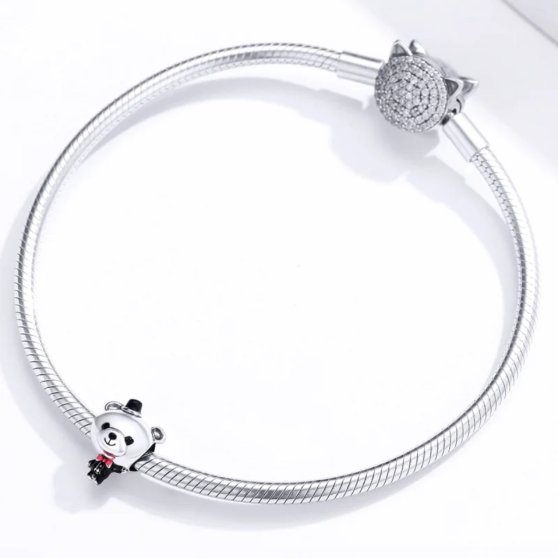(image for) Pandora Style Groom Bear Charm - SCC1473 - View 3