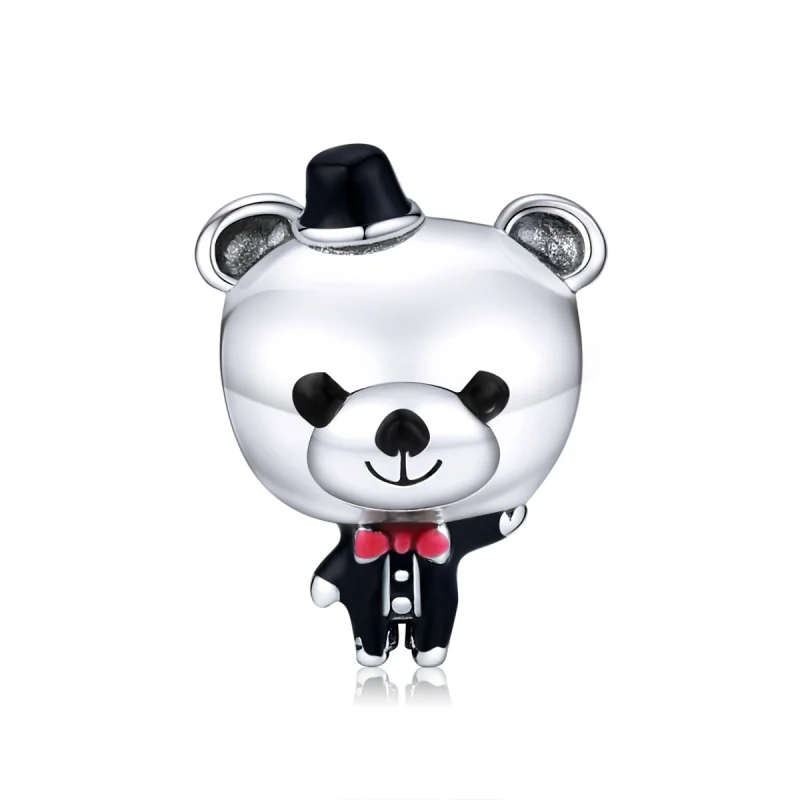 (image for) Pandora Style Groom Bear Charm - SCC1473 - Product Image