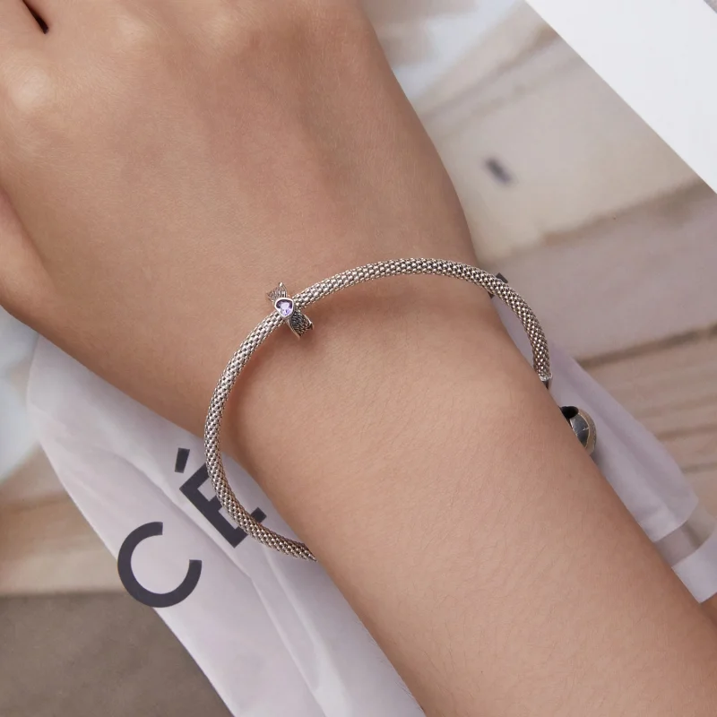 (image for) Pandora Style Guardian Heart Spacer Charm - BSC677 - View 6