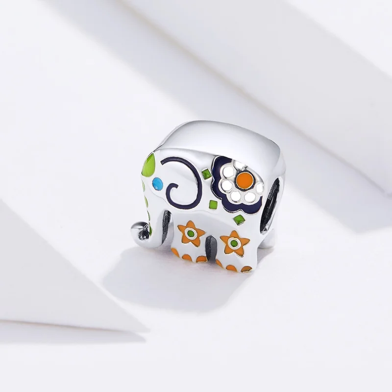 (image for) Pandora Style Happy Elephant Charm - BSC095 - View 3
