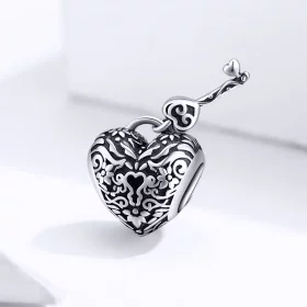 Pandora Style Heart Lock Charm - SCC1447 Pandora Style Heart Lock Charm - SCC1447