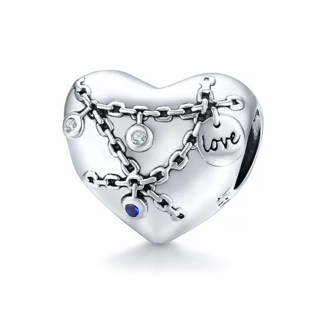 Pandora Style Heart Lock Charm - SCC1538 Pandora Style Heart Lock Charm - SCC1538