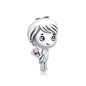 Pandora Style Heartbeat Boy Charm - BSC400 (image for) Pandora Style Heartbeat Boy Charm - BSC400