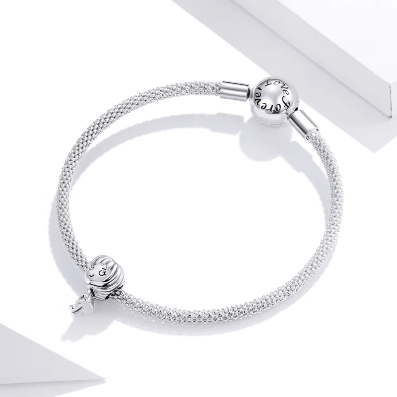 (image for) Pandora Style Heartbeat Girl Charm - BSC399 - View 3