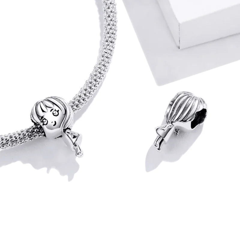 (image for) Pandora Style Heartbeat Girl Charm - BSC399 - View 4