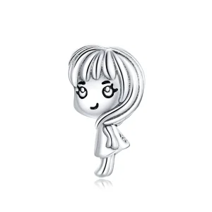 Pandora Style Heartbeat Girl Charm - BSC399 (image for) Pandora Style Heartbeat Girl Charm - BSC399