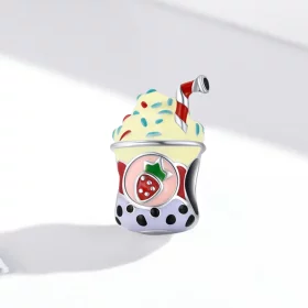 Pandora Style Ice Cream Milk Tea Charm - SCC1947 Pandora Style Ice Cream Milk Tea Charm - SCC1947