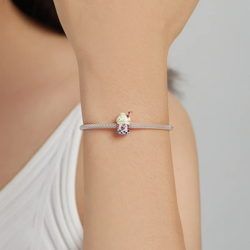 (image for) Pandora Style Ice Cream Milk Tea Charm - SCC1947 - View 5