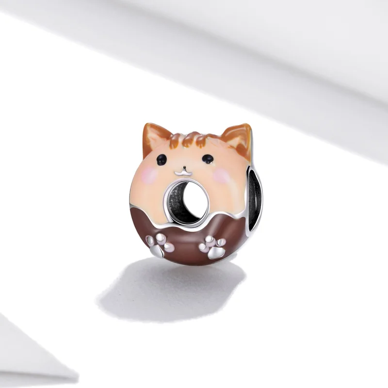 (image for) Pandora Style Kitty Donuts Charm - SCC1877 - View 2