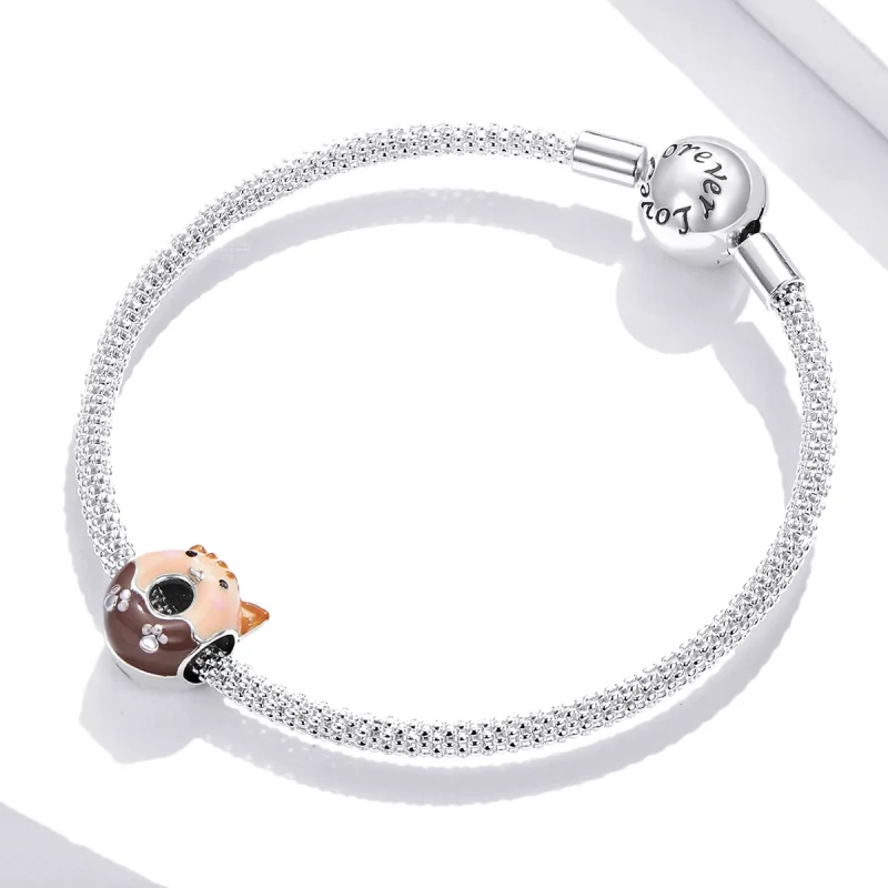 (image for) Pandora Style Kitty Donuts Charm - SCC1877 - View 3