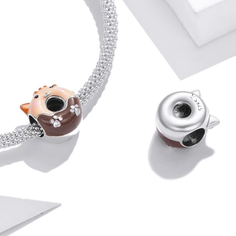 (image for) Pandora Style Kitty Donuts Charm - SCC1877 - View 4