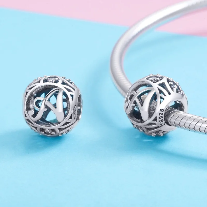 (image for) Pandora Style Letter-A Charm - SCC738-A - View 3