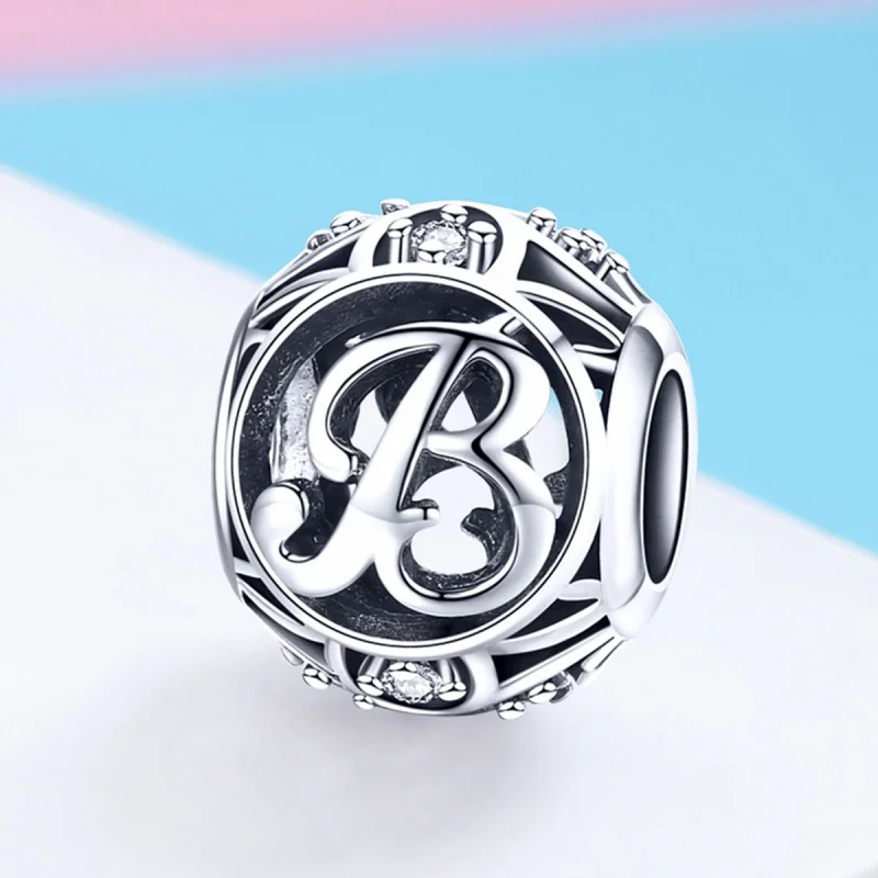(image for) Pandora Style Letter-B Charm - SCC738-B - View 2