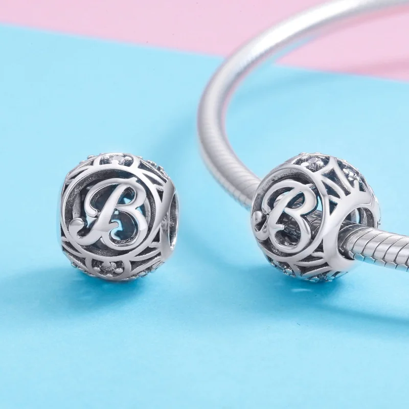 (image for) Pandora Style Letter-B Charm - SCC738-B - View 3