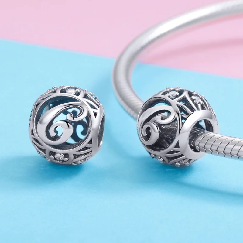 (image for) Pandora Style Letter-C Charm - SCC738-C - View 3