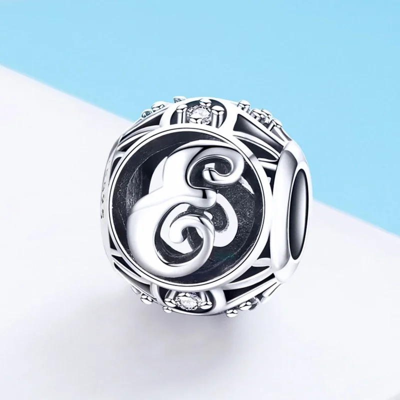 (image for) Pandora Style Letter-E Charm - SCC738-E - View 2