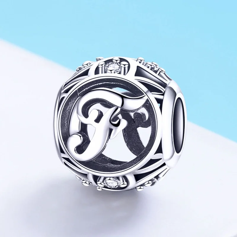 (image for) Pandora Style Letter-F Charm - SCC738-F - View 2