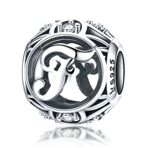 Pandora Style Letter-F Charm - SCC738-F (image for) Pandora Style Letter-F Charm - SCC738-F