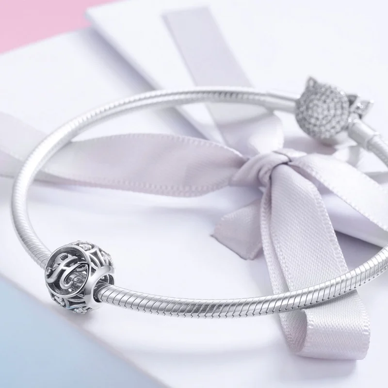 (image for) Pandora Style Letter-H Charm - SCC738-H - View 4