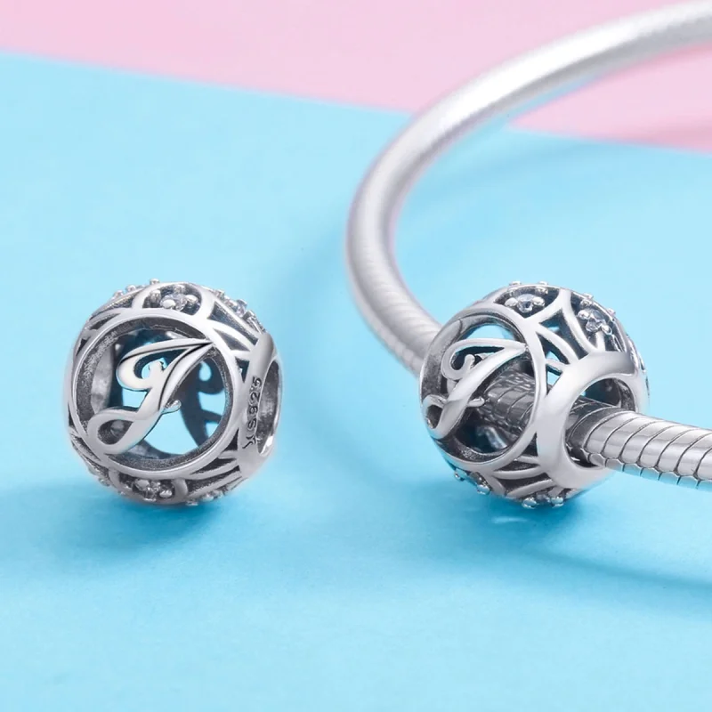 (image for) Pandora Style Letter-J Charm - SCC738-J - View 3
