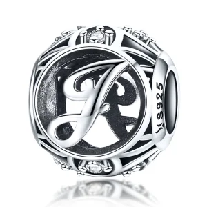 Pandora Style Letter-J Charm - SCC738-J (image for) Pandora Style Letter-J Charm - SCC738-J
