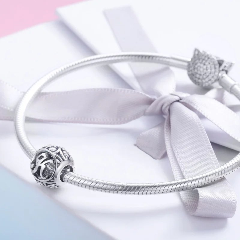 (image for) Pandora Style Letter-K Charm - SCC738-K - View 4