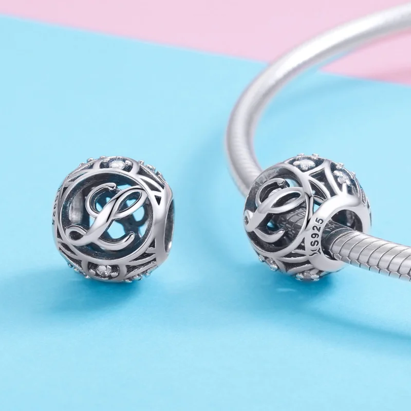 (image for) Pandora Style Letter-L Charm - SCC738-L - View 3