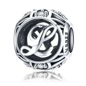 Pandora Style Letter-L Charm - SCC738-L (image for) Pandora Style Letter-L Charm - SCC738-L
