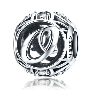 Pandora Style Letter-O Charm - SCC738-O (image for) Pandora Style Letter-O Charm - SCC738-O
