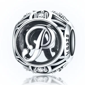 Pandora Style Letter-P Charm - SCC738-P (image for) Pandora Style Letter-P Charm - SCC738-P