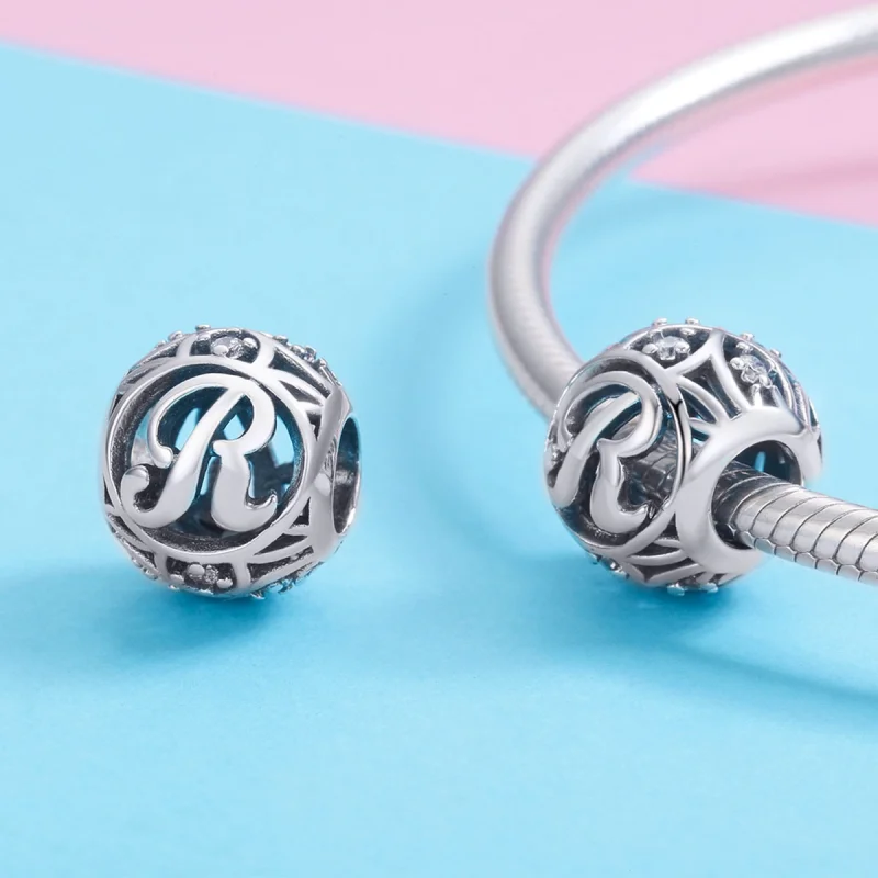 (image for) Pandora Style Letter-R Charm - SCC738-R - View 3