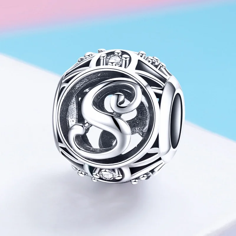 (image for) Pandora Style Letter-S Charm - SCC738-S - View 2