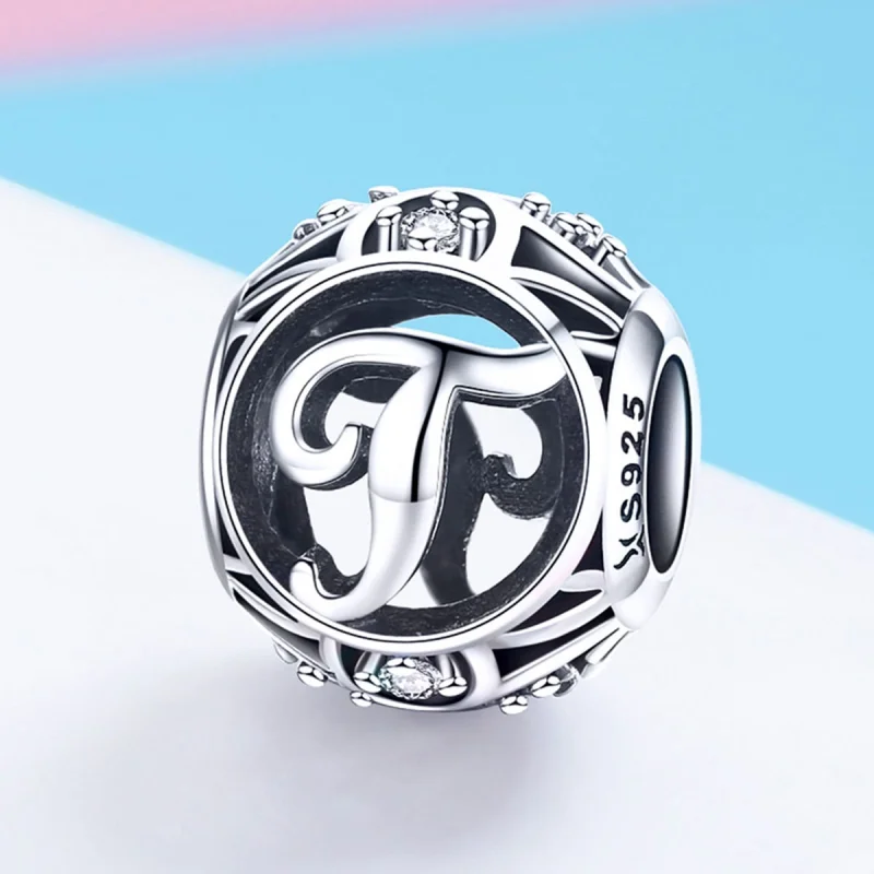 (image for) Pandora Style Letter-T Charm - SCC738-T - View 2