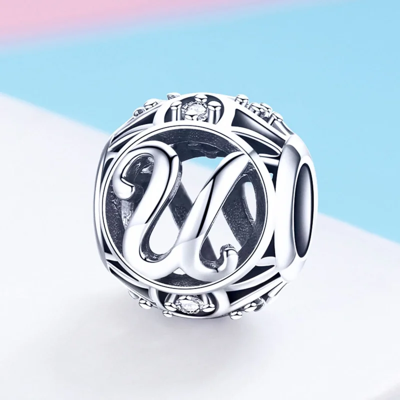 (image for) Pandora Style Letter-U Charm - SCC738-U - View 2