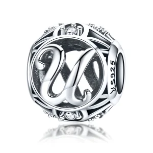 Pandora Style Letter-U Charm - SCC738-U (image for) Pandora Style Letter-U Charm - SCC738-U