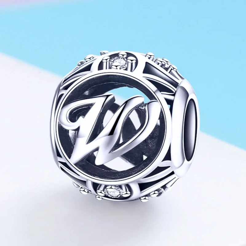 (image for) Pandora Style Letter-W Charm - SCC738-W - View 2