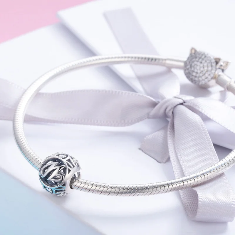 (image for) Pandora Style Letter-W Charm - SCC738-W - View 4