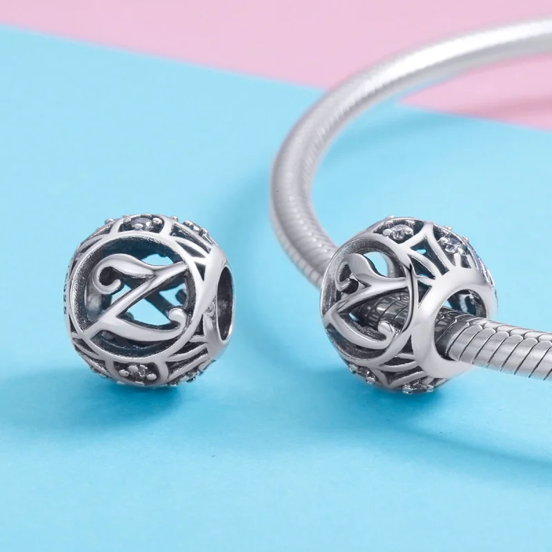 (image for) Pandora Style Letter-Z Charm - SCC738-Z - View 3