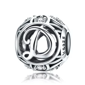 Pandora Style Letter-D Charm - SCC738-D Pandora Style Letter-D Charm - SCC738-D